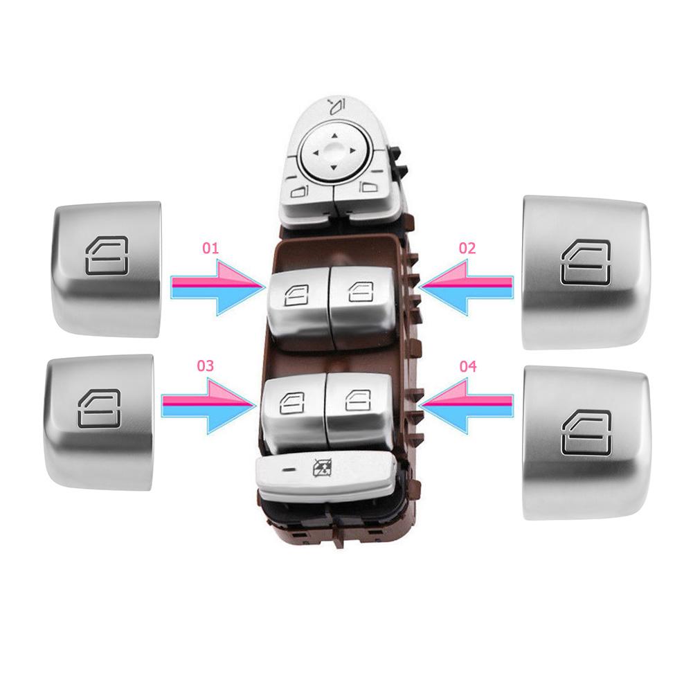 Car Master Window Switch Repair Button Cover Door Glass Control Switch Key Cap For Mercedes Benz W205 W253 W213 C E GLC Class