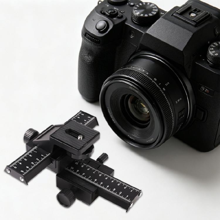 Aluminium 4-weg Macro Focus Rail Slider met 1/4 Schroef voor Camera Directionele Regulator Macro Beugel Slider