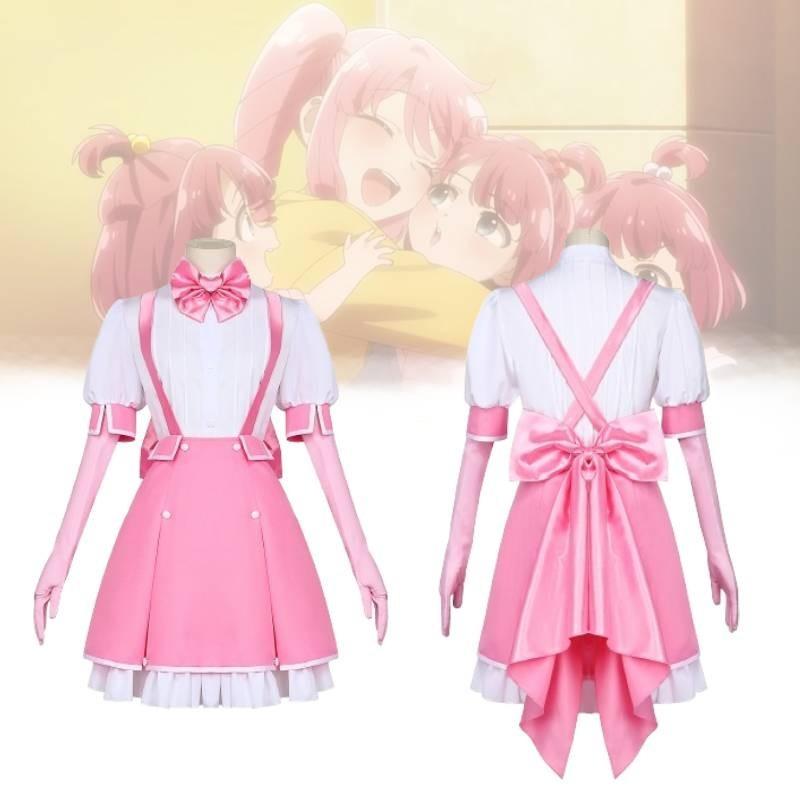 Enchanting Pink Cosplay Costume For Women Polyester Blend Magical Set