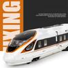 Lega Treno ad Alta Velocità Modello Diecast Metallo Giocattolo Rotaia Elettrico Treno ad Alta Velocità Veicoli Metropolitana Modello Auto Suono e Luci Regalo per Bambini