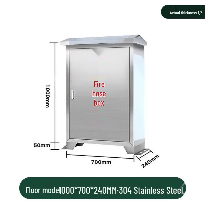 Aokewen Sloping Roof Outdoor Stainless Steel Fire Hose Cabinet