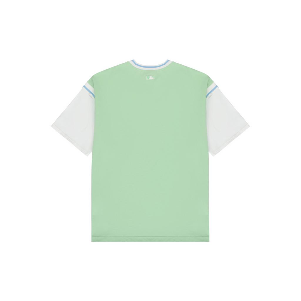 New MLB Drop Shoulder Sleeve T Shirt Unisex Light Green 3ATSEC823-07KAL