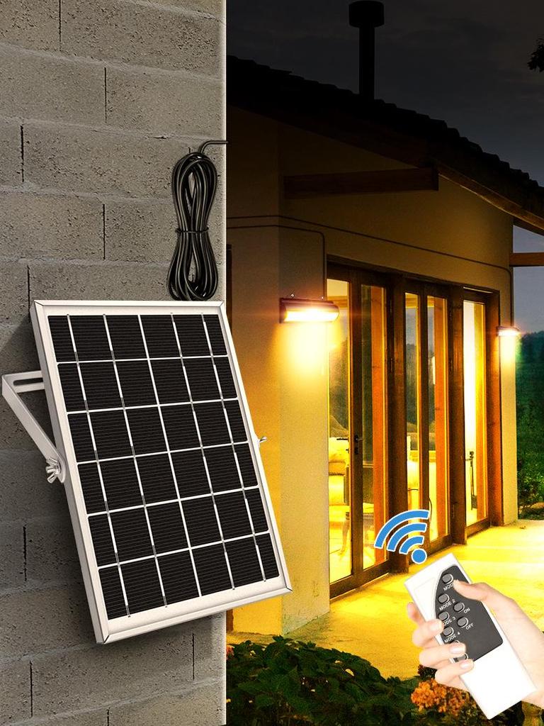 Luz de Pared Inductiva con Energía Solar con Control Remoto para Uso Interior/Exterior