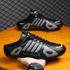 Plus Size Men's Casual Lace-up Shoes - Breathable, Soft Sole, Fashion Color-Block Sports Sneakers.