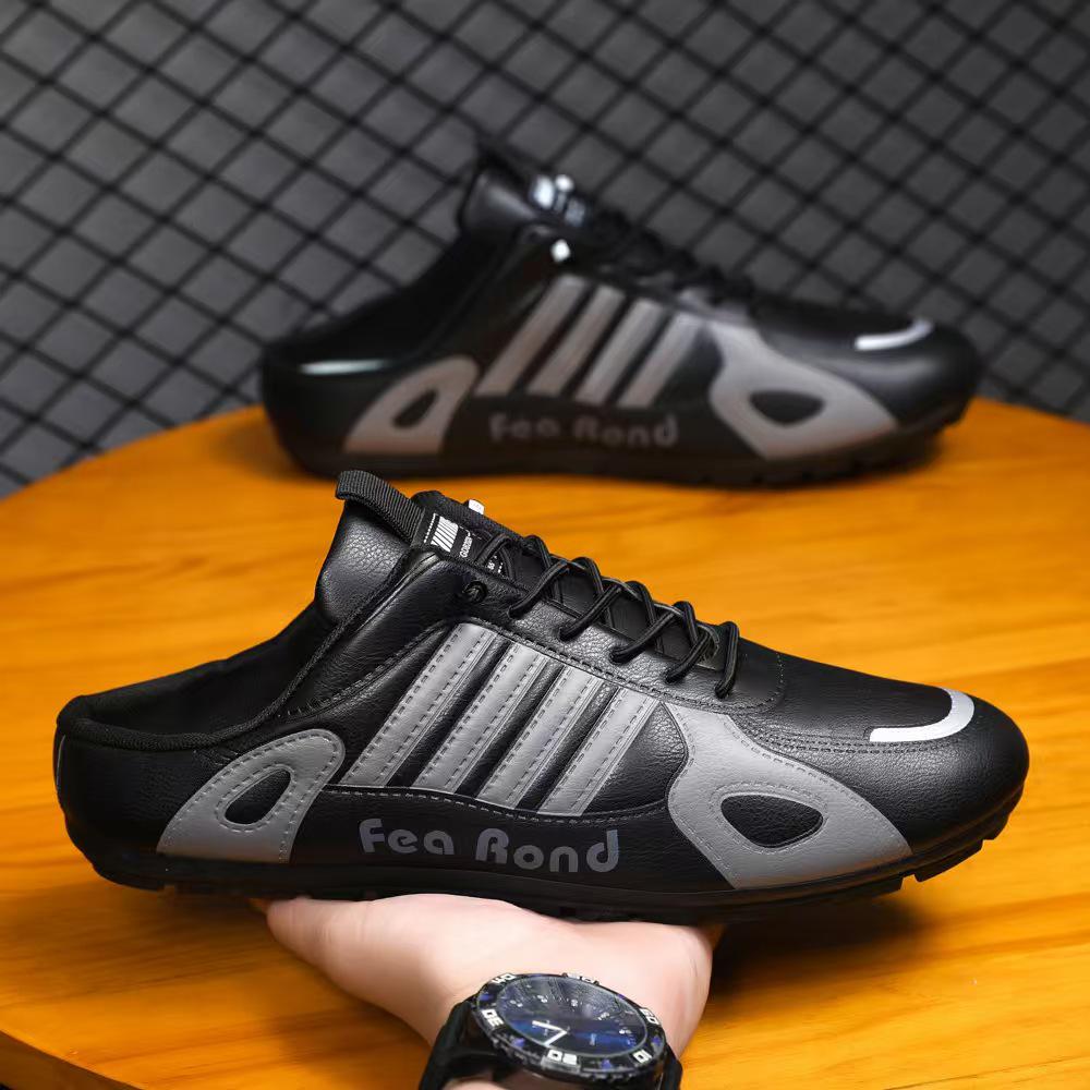 Plus Size Men's Casual Lace-up Shoes - Breathable, Soft Sole, Fashion Color-Block Sports Sneakers.