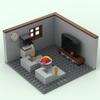 Street View Corner Room Bar Kitchen Scene Diy Assembly Holiday Gift Ornament Building Block