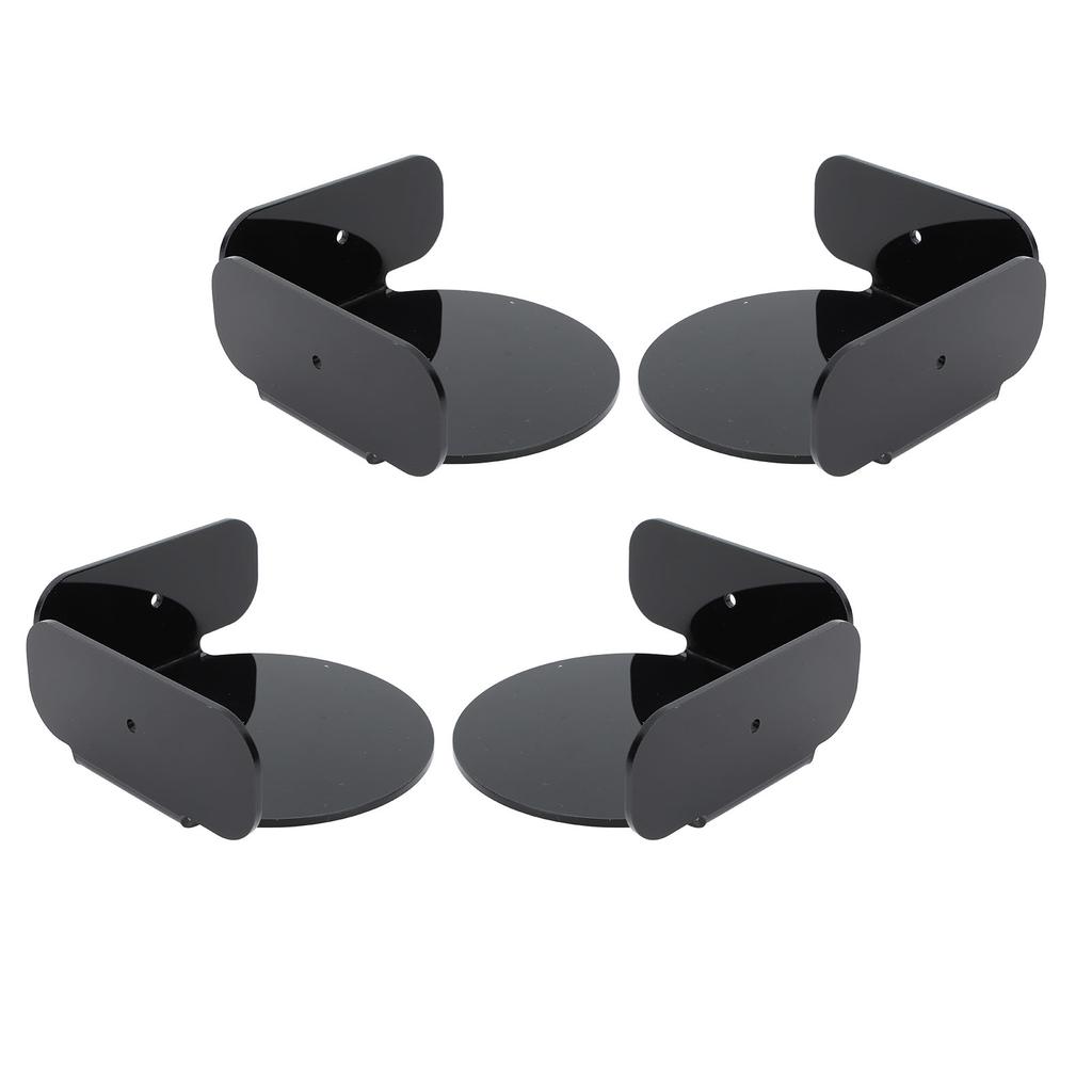 4Pcs Mini Circular Corner Shelf Space Saving Universal Wall Mount Floating Corner Shelf for