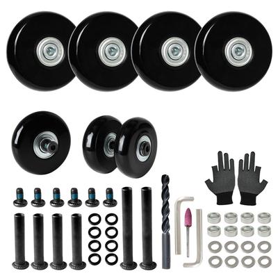Suitcase Caster Replacement Kit, Wheel Repair Kit, Quiet Tire, Smooth