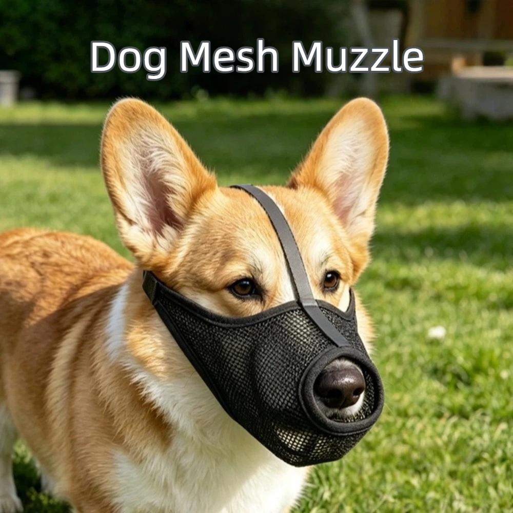 Washable Dog Face Cover Multi Size Mesh Pet Muzzles New Puppy Mouth Cover for Large Dogs