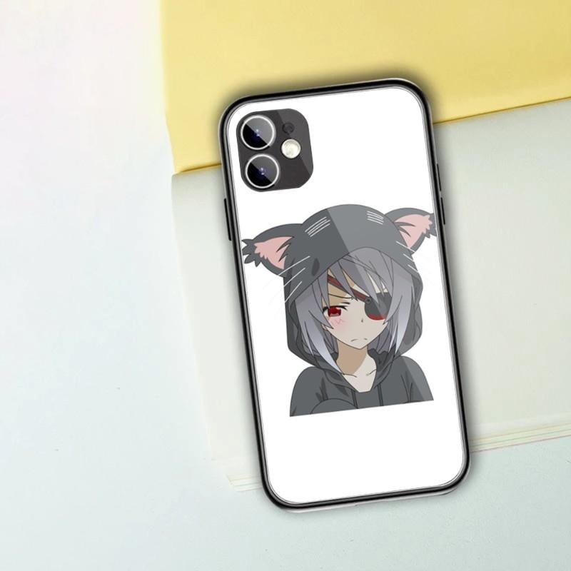 

Чехол для телефона Girl Infinite Stratos для IPhone 14 13 12 11 XS X 8 7 6 Plus Mini Pro Max SE 2022, черный чехол из поликарбоната и ТПУ, стеклянный чехол для телефона iPhone SE 2020-2022