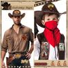 52 Pezzi Stoffa Ricamata Mista Tema Western Denim Adesivo Stile Punk Teschio Patch Adesivo Decorazione Vestiti Cactus