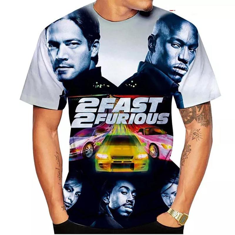 Fashion Fast And Furious 3D Print T-Shirts Men Women O-Neck Short Sleeve T Shirt Oversized Y2K Harajuku Tees Tops Kids Clothing