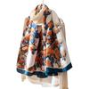 New satin imitation silk printing large square scarf high-end scarf mother scarf women's 80x180cm shawl