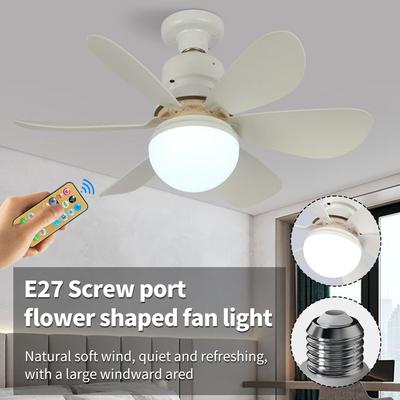 Ventilateur de plafond à LED E27 avec télécommande, variateur d'intensité, pour chambre d'étude, salon, usage domestique, lampes 85-265 V