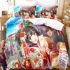 Takafuji Kako Bedding Set Single Twin Full Queen King Size Bed Set Adult Kid Bedroom Duvetcover Sets Anime Girls Bed