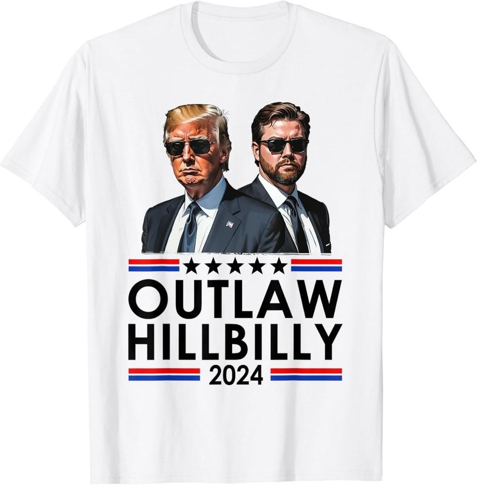 

SALE Trump Vance 2024 Outlaw Hillbilly US Flag Vintage Elections Unisex T-Shirt Unisex T-Shirt L