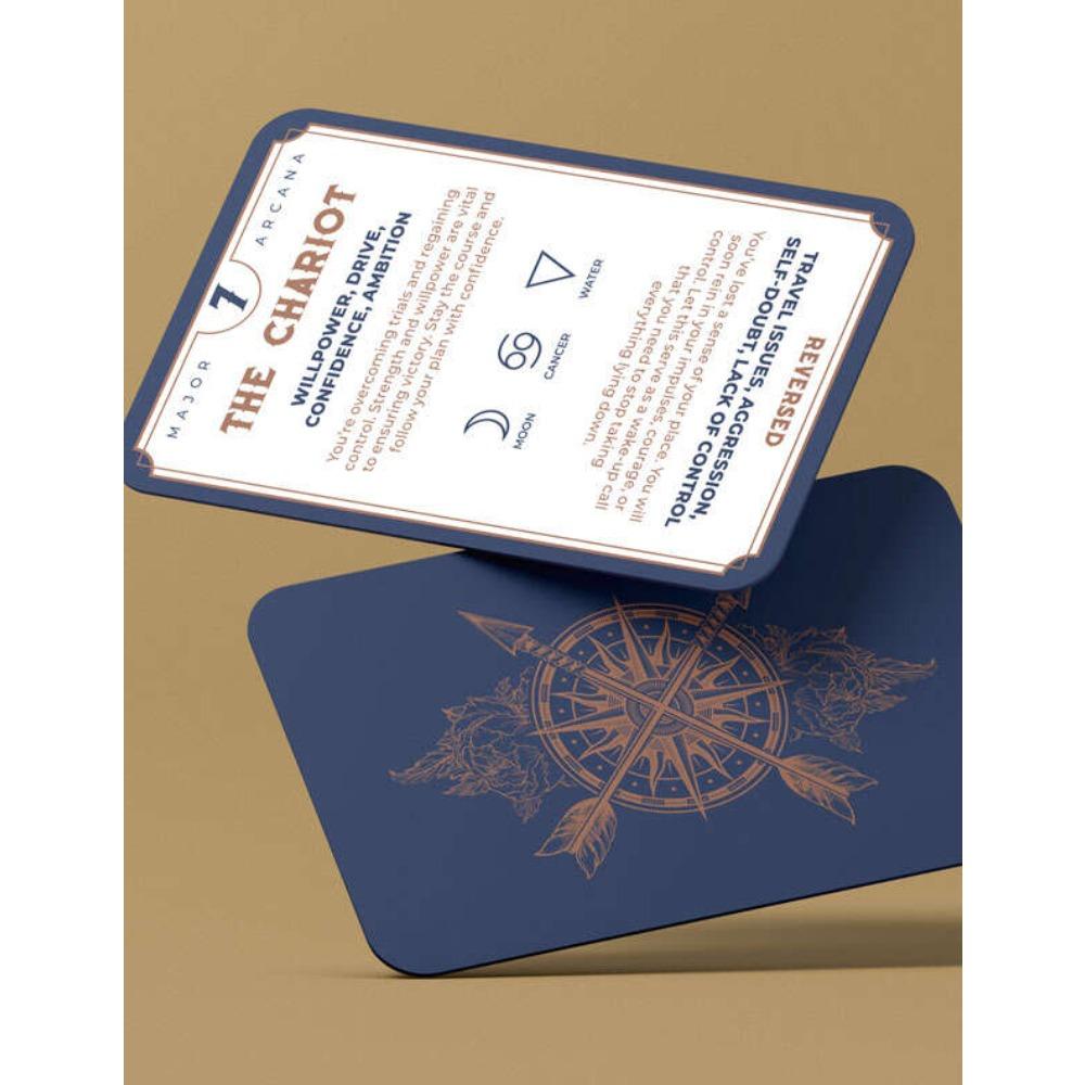 10,3*6 cm Tarotorial Tarot Training Deck 78 stk Kort med nøkkelord som betyr for nybegynnere