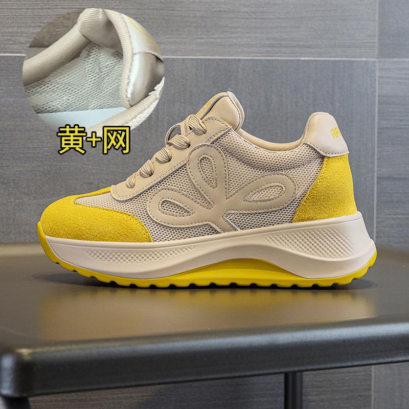 Autumn and Winter New Platform Casual Little White Single Shoes Lace-up Slope Heel Sports Running Versatile Women's Shoes