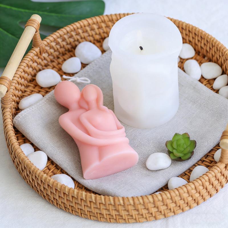 3D Couple Hugging Candle Silicone Mold DIY Figure Statue Plaster Soap Epoxy Casting Molds Home Crafts Valentine's Day Gift