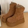 Fashion 2025 Winter Women Warm Cotton Snow Boots Comfort Fur Shoes Concise Platform Thick Bottom Short Botas De Mujer