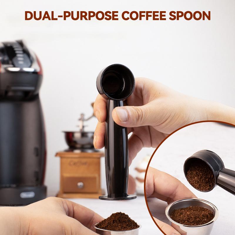 2026 New Coffee Spoon Measuring Spoon Dual-use Bean Scoop Powder Press Scoop Coffee Machine Accessories Kitchen Tools