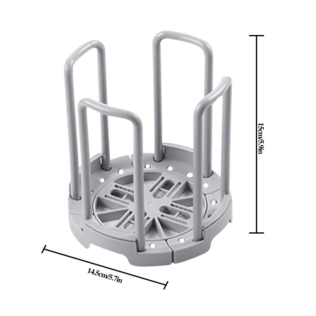 Kitchen Folding Bowl Shelf Retractable Plastic Draining Dish Storage Rack