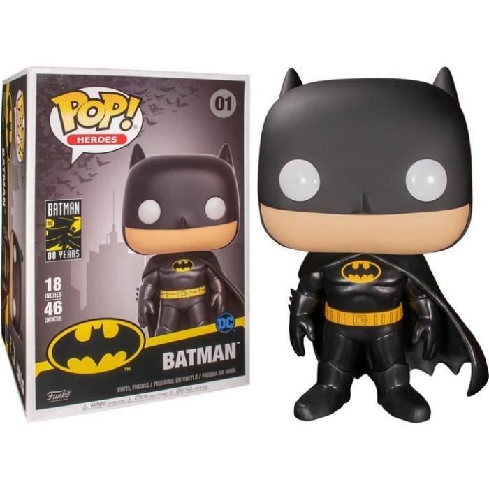 Funko Pop! eroi: DC- 18  Batman - FUNKO - Statuetta - 18  - Batman - Noir nero