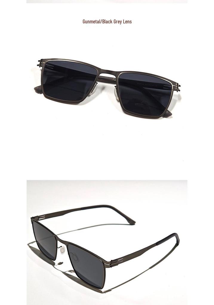 Unisex Trendy Large Frame Metal Sunglasses with High-End Style