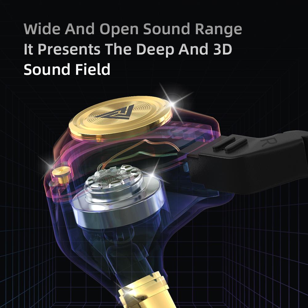 Original QKZ AK3 FiLe HiFi Earphone 3.5mm Wired Headphones with Microphon Bass Stereo Earbuds Music Sport Headset for Smartphone