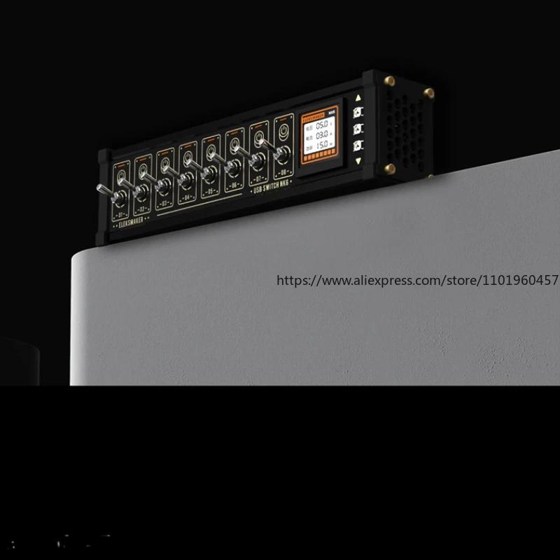 NK6 Block USB Power Strip with Independent Control Button Retro Gold Plating Great Boyfriend Gift Desk Accessory