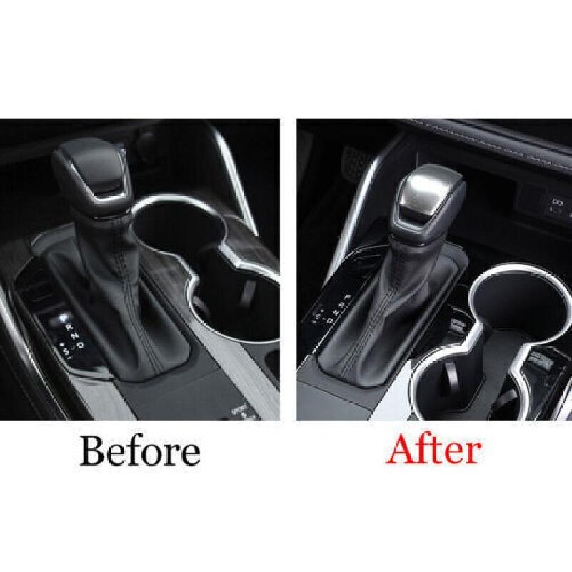 Silver Titanium Cover Trim Console Gear Shift Knob For Toyota Highlander 2020-23