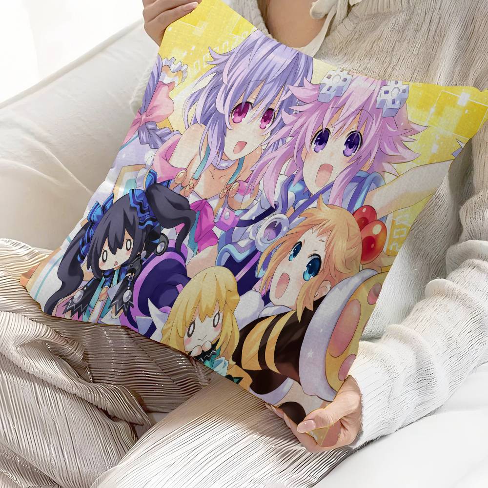 Anime Hyperdimension Neptunia Cushion Cover Pillowcase Upholstery Sofa Throw Pillow Home Decor Pillowcas