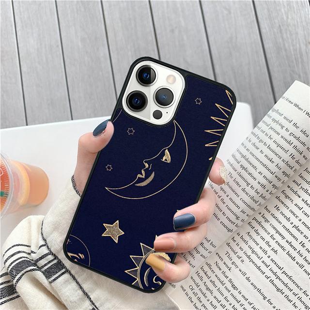 Sun Moon Stars Coque Shell For iPhone 17 Air 15 16 14 13 12 Pro Max 11 Pro Max Plus Phone Case Cover