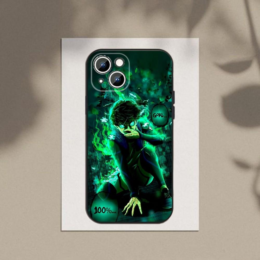 Anime B-Blau L-Lock Handyhülle Für Apple iPhone 15,14,13,12,11,XS,XR,X,8,7,Pro,Max,Plus,mini Silikon Schwarze Hülle
