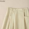ZANZEA Lässige, lockere Röcke mit elastischer Taille und einfarbigen Details für Damen