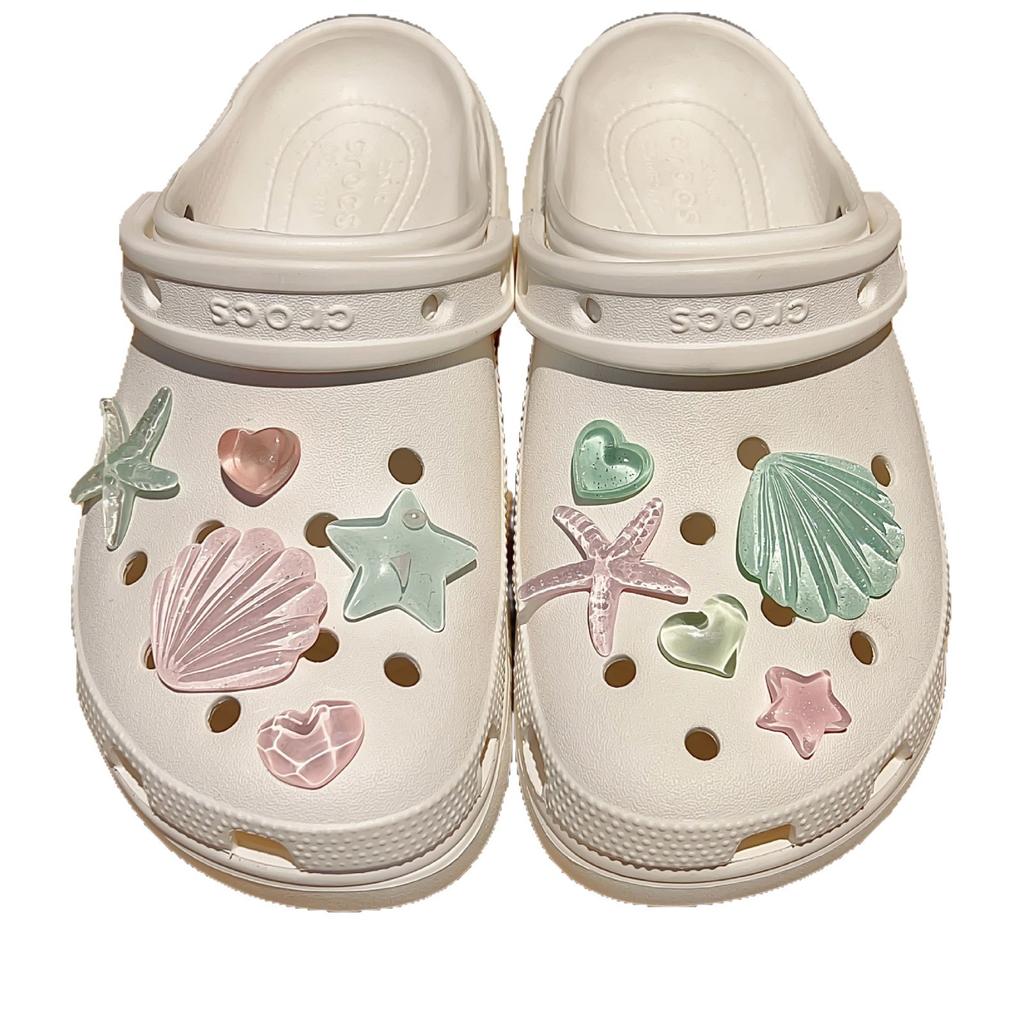 Ocean Starfish Shoe Charms Elegant Sweet Clog Decorations Fashion Girlish DIY Shoe Buckles Cross-Border Hot Sale
