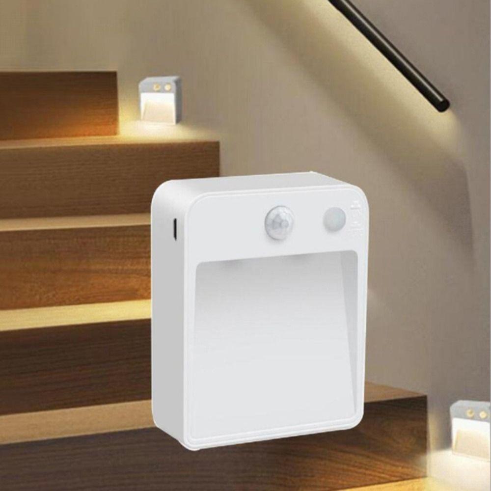 Battery Powered LED Night Light Automatic Light Sensor Light Bedside Lamp Baby Kids Bedside