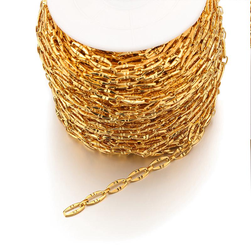 6.5mm Stainless Steel O-Link Handmade Hip Hop Men's Chain - DIY Jewelry Accessory