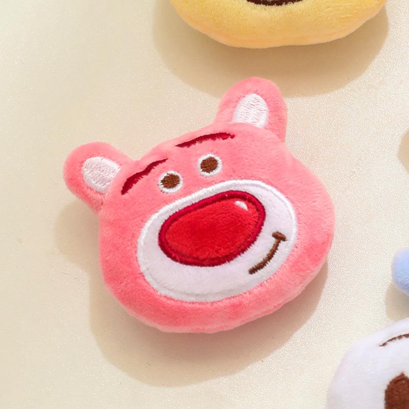 Adorable Plush Bear & Rabbit Brooch Keychain for Kids & Women - Cute Bag or Pin Accessory