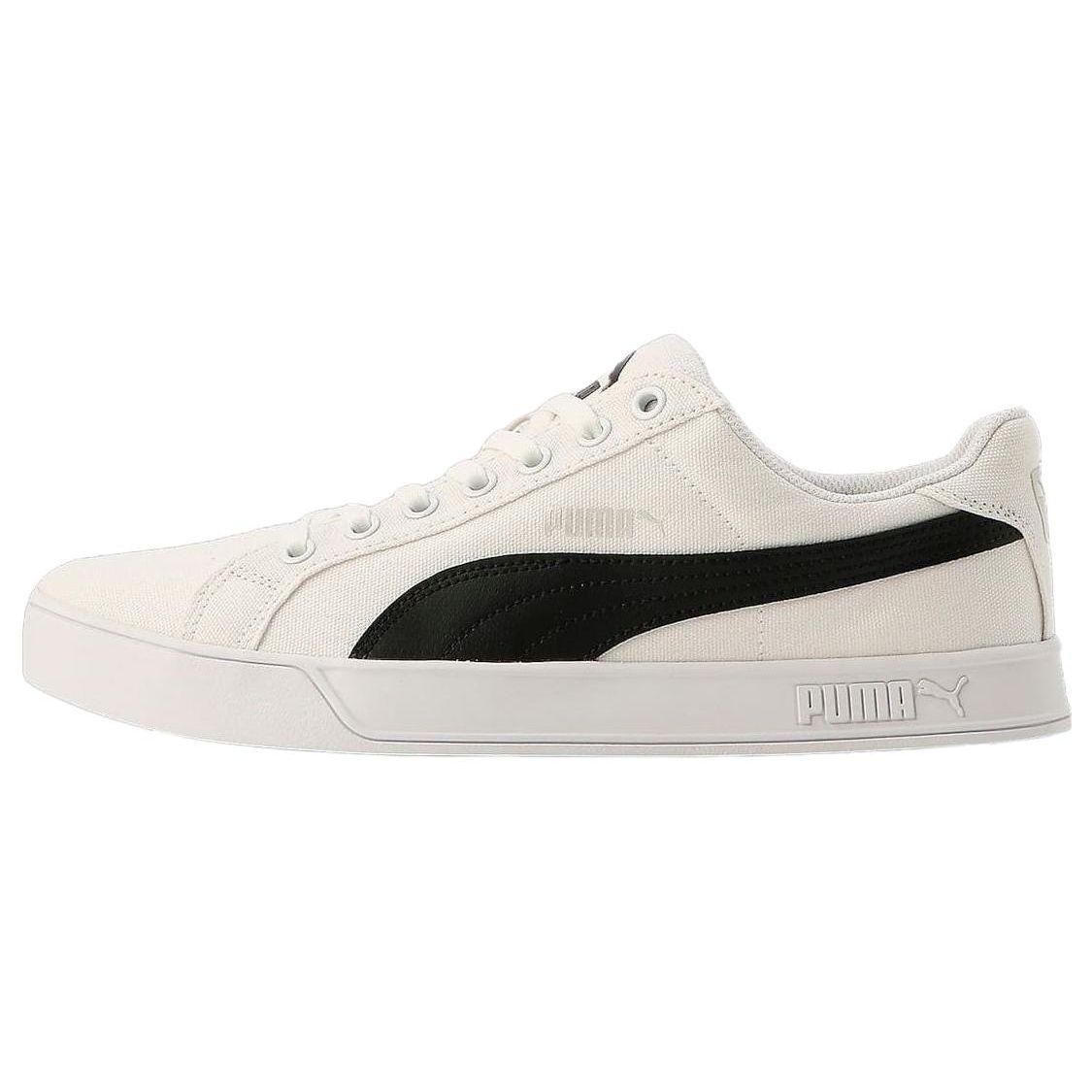 

Puma Smash Slip Resistant Durable Low Top Sneakers Unisex Sneakers Black White 359914-04 35.5