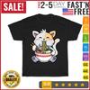 Ramen Cat Kawaii Anime Japanese Food Vintage T Shirt Mens Womens Tees Top Men Women Fashion NEW 2023