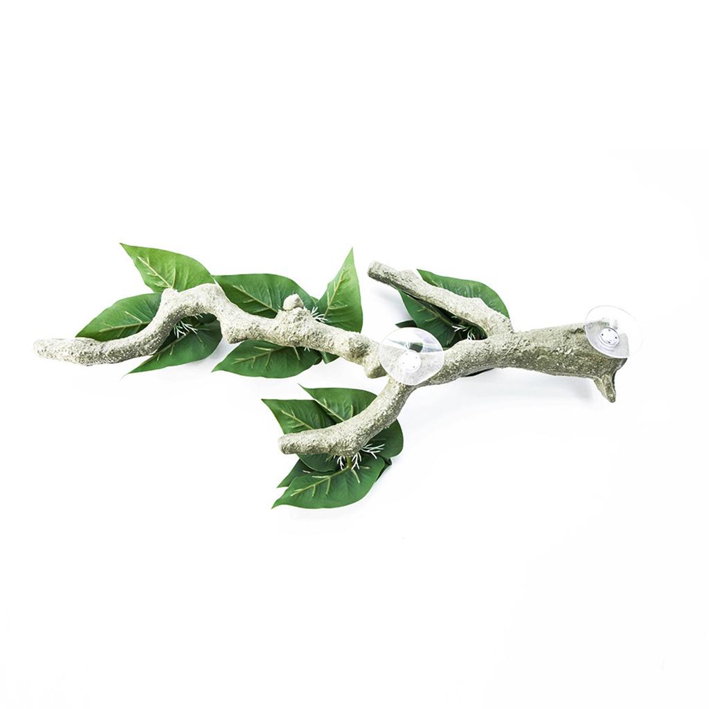 Dekoracja Reptiliów Roślina do Terrarium Kącik Roślin Gałąź do Wspinaczki Przyssawka Akwarium Sztuczne Pnącze dla Węża Agama Brodata