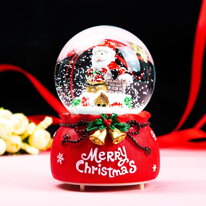Christmas Crystal Ball Music Box Lantern Ornament