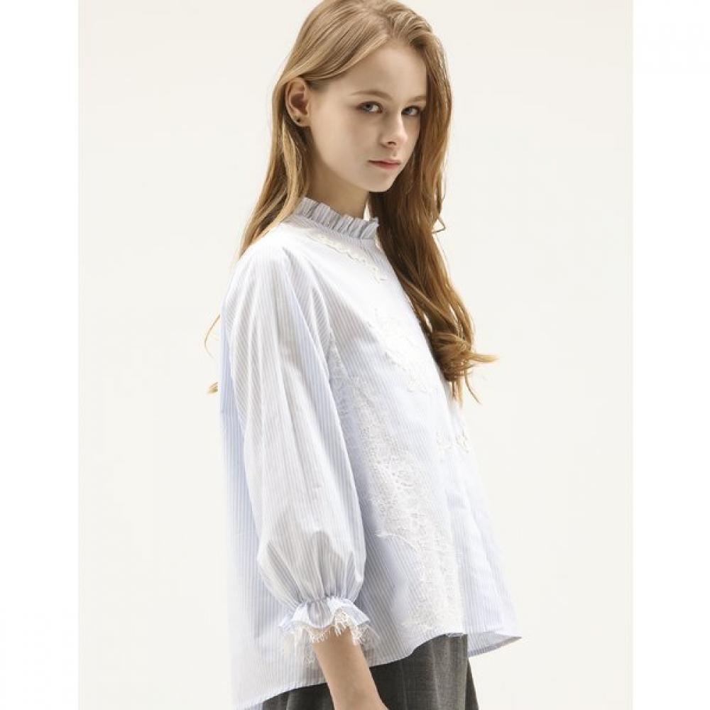 SON JUNG WAN Flower Frill Neck Shirt Zdr6161200