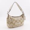 Coach Signature Shoulder Bag F19218 2WAY Beige Nylon Canvas Women Used