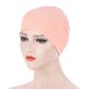 Women Solid Color Elastic Bandanna Turban Cap Head Scarf Cover Hat Headdress