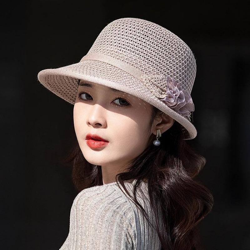Bucket hat women's high-end sense summer new sunshade sunscreen hat big head circumference small face hat versatile sun hat