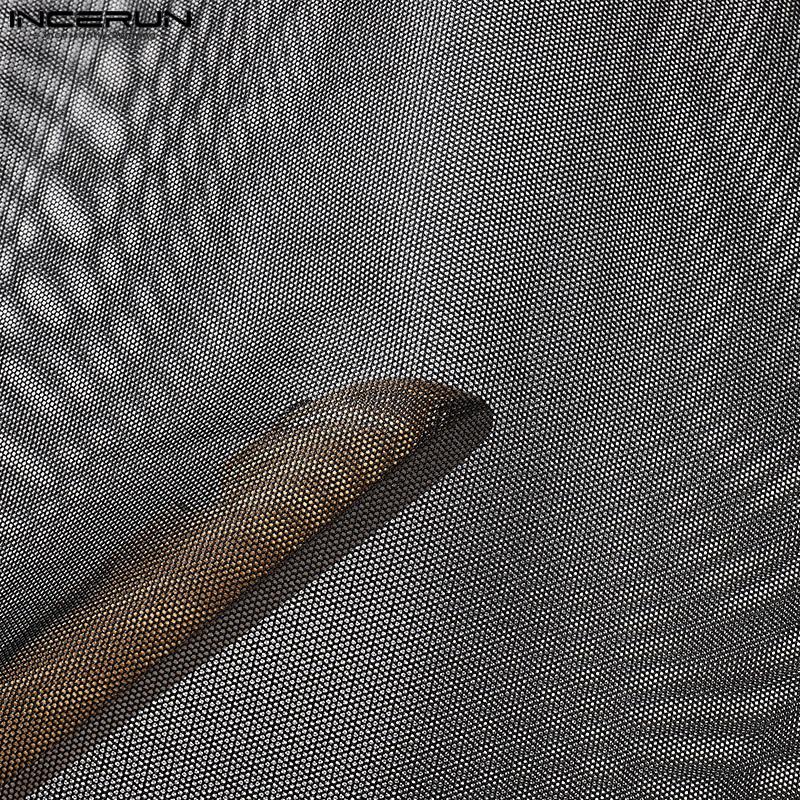 INCERUN Sommer Herren Ärmellos Durchsichtig Mesh Transparent Party Club Tanktops