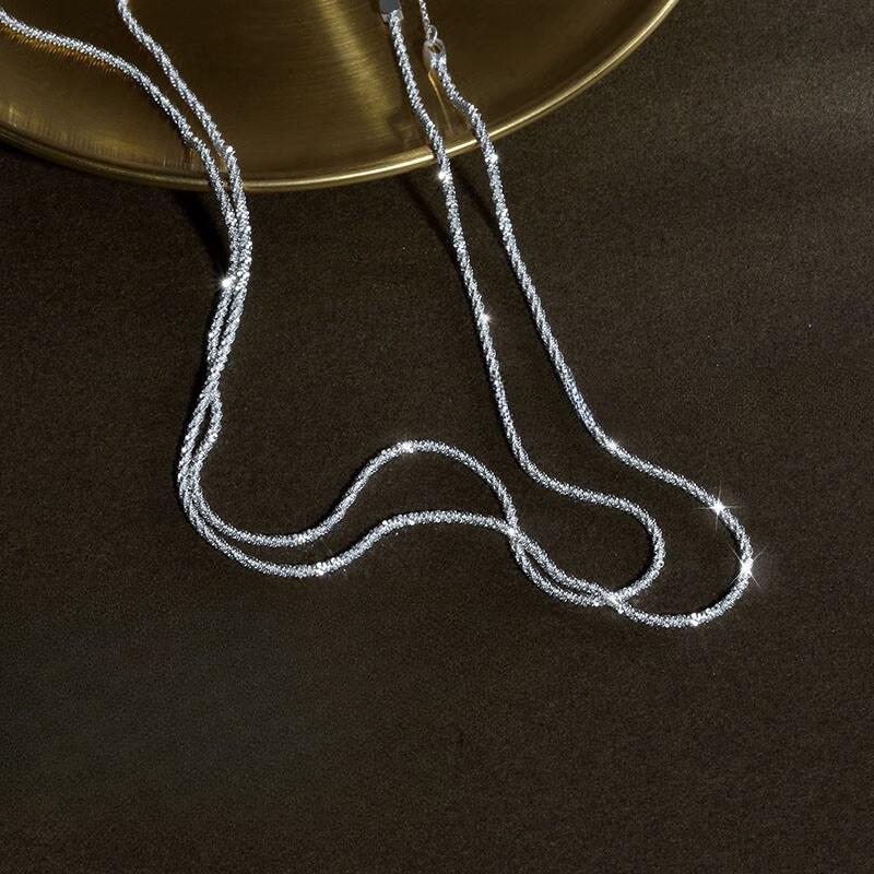 Strieborný náhrdelník S925 s predĺženou retiazkou na sveter, módny náhrdelník s karfiolom