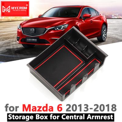 Podłokietnik ze schowkiem do przechowywania układanie Tidying dla Mazda 6 2013 2014 2015 2016 2017 2018 GJ GL Atenza Mazda6 MK3 organizator samochodu